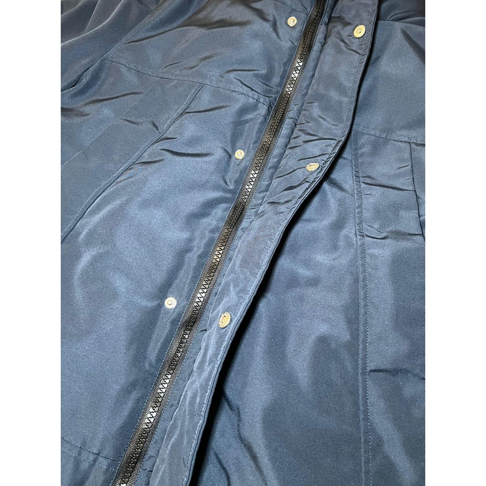 Primark Men's Navy Blue Hooded Parka Jacket Medium Shower Resistant Thermal - Picture 8 of 16